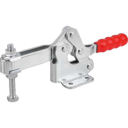 Toggle Clamp, Horizontal Foot, Standard, F2=6000, Adjustable Clamping Spind M12X100, Steel Electro